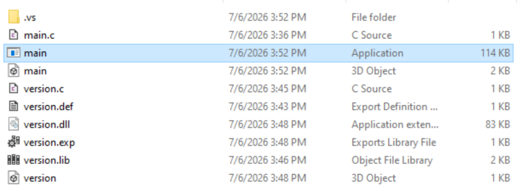 All files obtained after compiling